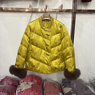 白鸭绒保暖外套 国风立领羽绒服女冬新款 欣千姿837专柜正品 新中式
