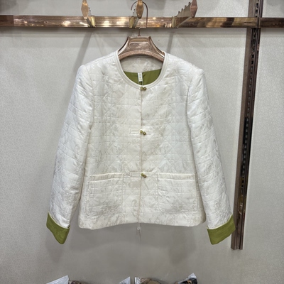 雨格A823专柜正品春季新款时尚圆领新中式风提花盘扣舒适国风外套