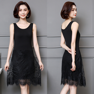 莫代尔蕾丝背心裙打底裙蕾丝