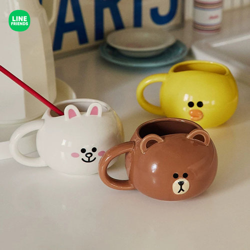 LINEFRIENDS陶瓷马克水杯子
