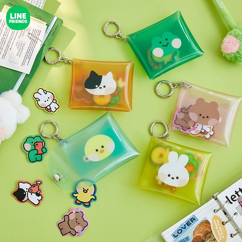 LINE FRIENDS布朗熊minini school贴纸贴画套装便携钥匙扣包挂件 文具电教/文化用品/商务用品 贴纸/立体贴纸 原图主图