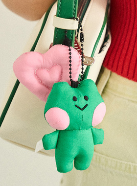 LINE FRIENDS蛙里奥drop drop lenini心型钥匙扣包挂件女玩偶挂链