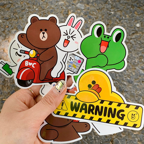 LINEFRIENDS贴纸行李箱电脑贴画