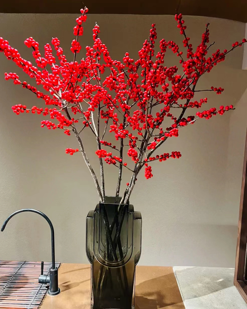 基地直发花期超长的鲜花花期长 家用北美冬青红果真花斗南鲜花