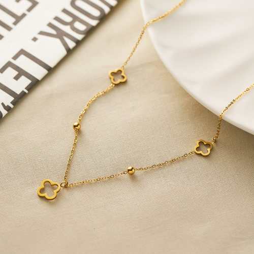 跨境新款不锈钢多花四叶