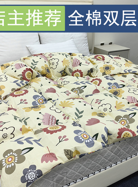 高密度全棉双层羽绒被内胆半成品防钻绒内胆套自充绒半成品空被壳