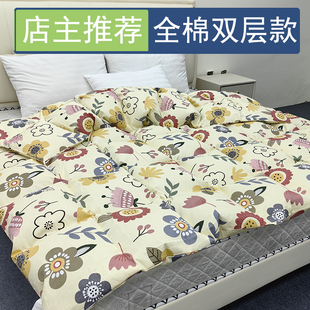 高密度全棉双层羽绒被内胆半成品防钻绒内胆套自充绒半成品空被壳