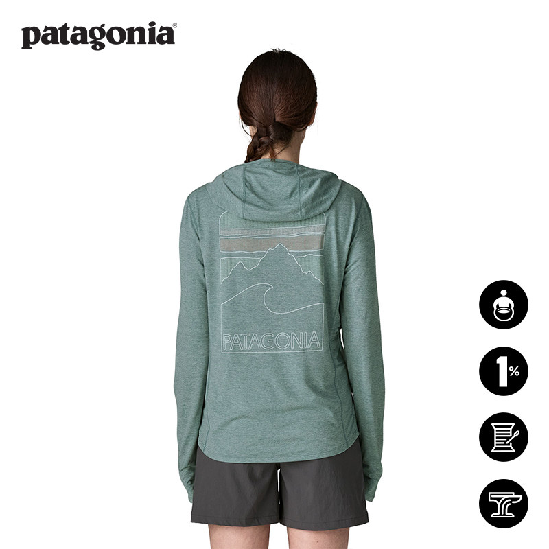 女士防晒速干连帽T恤 Cap Cool Sun 44940 patagonia巴塔哥尼亚