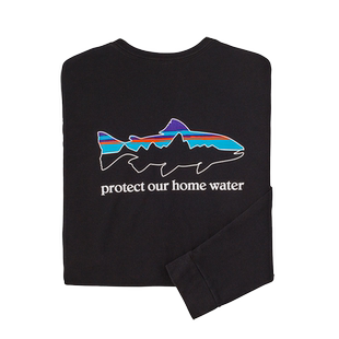 男士飞钓logo长袖T恤HomeWater Trout 37574 patagonia巴塔哥尼亚