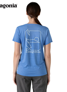 女士C1速干短袖T恤Cap Cool - Waters 45365 patagonia巴塔哥尼亚