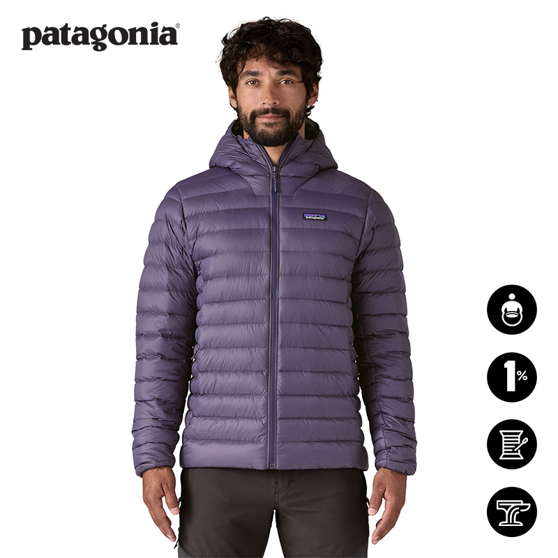 patagonia男士连帽羽绒服