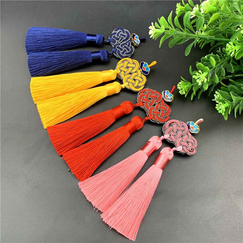 双钱结中式双流苏中国结吊穗子服饰辅料吊坠古风旗袍汉服压襟流苏