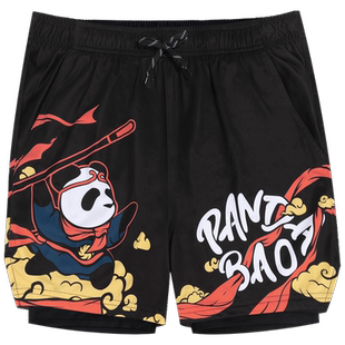 双层泳裤速干防尴尬游泳裤男士宽松大码泳裤泡温泉