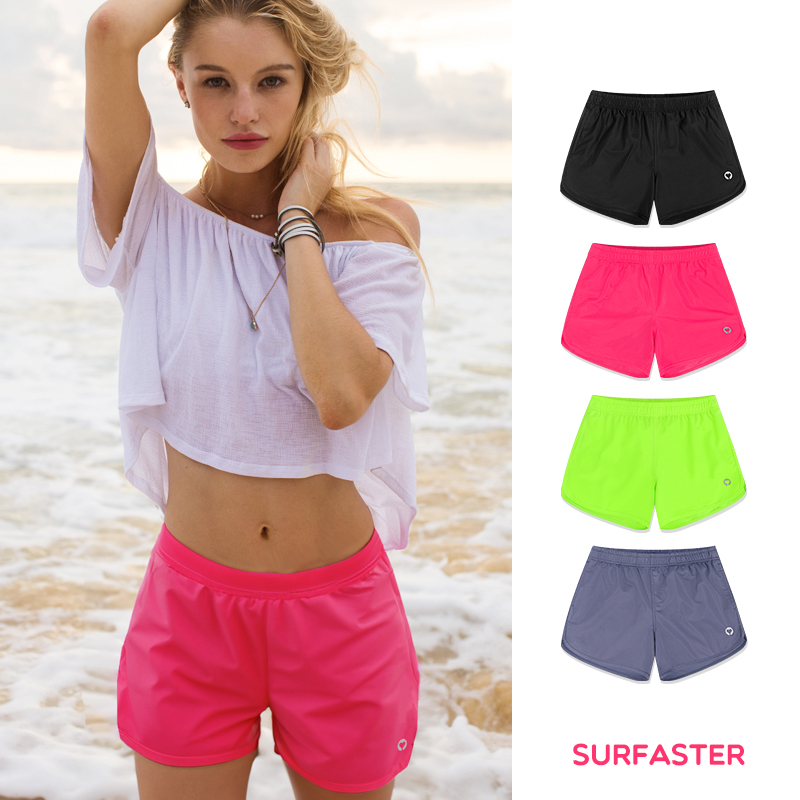 速浪新款女士沙滩裤荧光