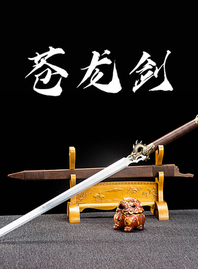 高锰钢长剑一体锻打苍龙剑