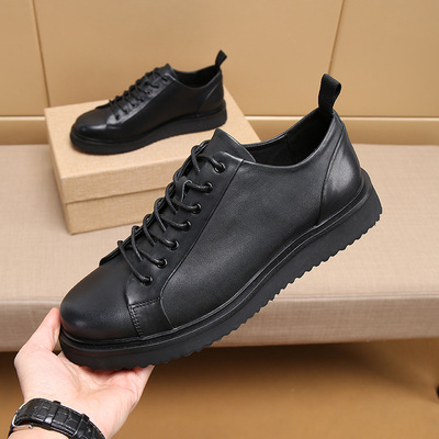 马丁靴英伦低帮休闲2022增高皮鞋