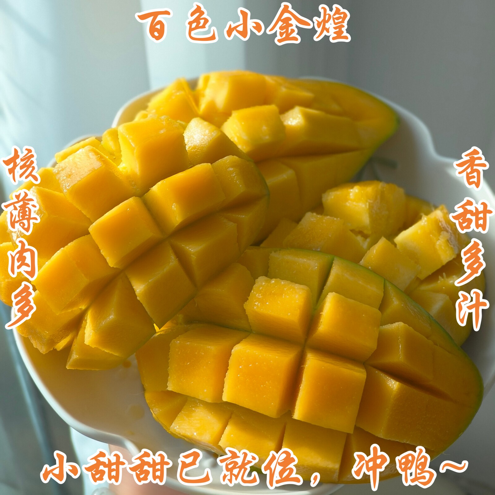 新鲜广西百色田东小金煌芒果田阳青皮甜心芒净重5斤9斤礼盒包邮