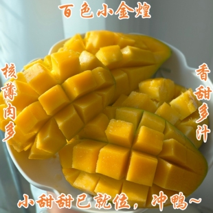 新鲜广西百色田东小金煌芒果田阳青皮甜心芒净重5斤9斤礼盒包邮