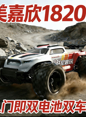 美嘉欣新品18208高速电动遥控RC车可充电越野车1:18比例男孩礼物