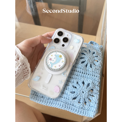 SecondStudio开心海豚透明磁吸壳
