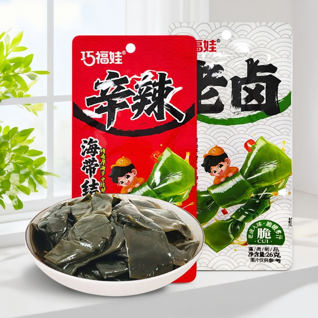 巧福娃老卤海带结小零食开袋即食卤味下饭菜下酒菜办公室休闲食品
