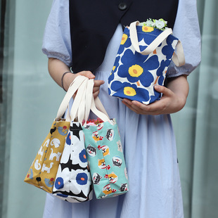 【清仓】帆布杯套水杯包女迷你小手提包水壶保温杯袋雨伞袋小拎包