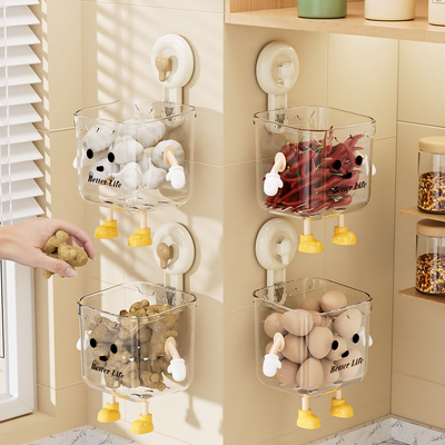 生姜厨房大蒜壁挂式收纳盒