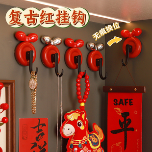 吸盘挂钩免打孔强力承重门后厨房浴室多功能壁挂式无痕过年挂粘钩