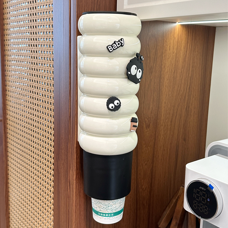 一次性纸杯杯架大容量通用免打孔