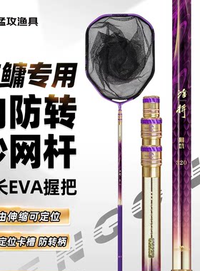 猛攻淦将黑坑巨物碳素抄网杆