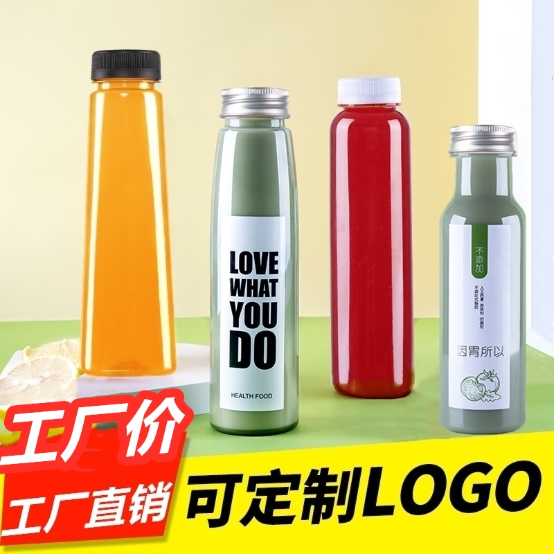 大口350ml透明塑料瓶350毫升果汁瓶饮料瓶300ml酵素瓶蜂蜜奶茶瓶-封面