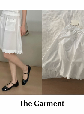 【SALE】CETTCE 现货 The Garment 白色刺绣提花花边抽绳半身裙