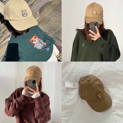 CETTCE 现货 Maison Kitsune 经典小狐狸刺绣logo棒球帽鸭舌帽