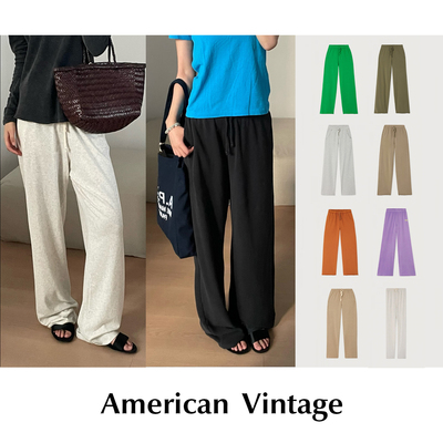 CETTCE 现货 American Vintage 休闲宽松抽绳阔腿直筒休闲裤合集
