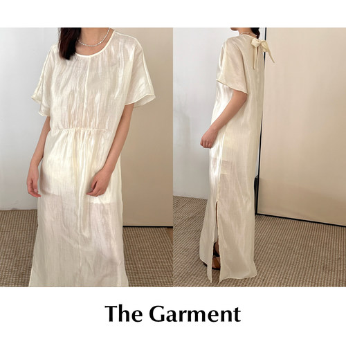 【SALE】CETTCE 现货 The Garment 圆领蝴蝶结系带连衣裙 Porcha