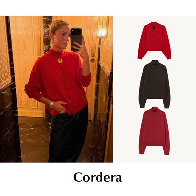 CETTCE 现货 Cordera 高领美利奴羊毛宽松套头毛衣V领毛衣开衫