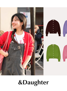 【SALE】CETTCE 现货 &Daughter 英国小众羔羊毛贝壳钮扣针织毛衣