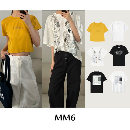 CETTCE 现货  Maison Margiela MM6 马吉拉印花修身宽松短袖T恤