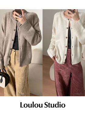 【SALE】CETTCE 现货 Loulou Studio 美利奴羊毛混纺罗纹针织开衫