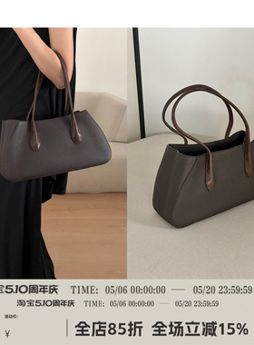 CETTCE 现货 The Row 新款 粒面小牛皮长柄单肩腋下手提包 Alger