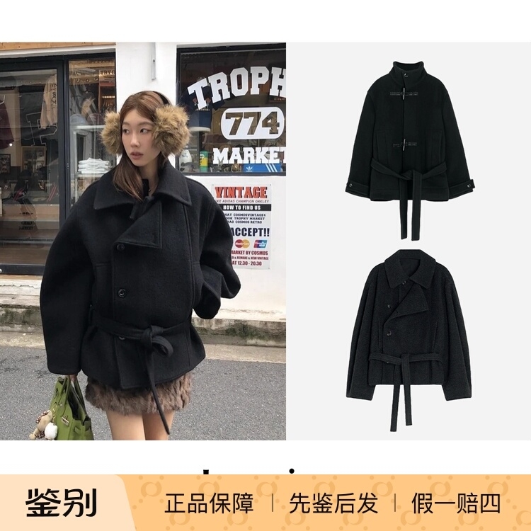 CETTCE 现货  Lemaire 经典毛呢双排扣短款大衣外套