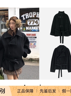 CETTCE 现货  Lemaire 经典毛呢双排扣短款大衣外套