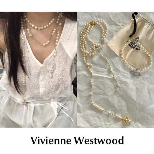 CETTCE 现货 Vivienne Westwood 西太后经典土星吊坠三层珍珠项链