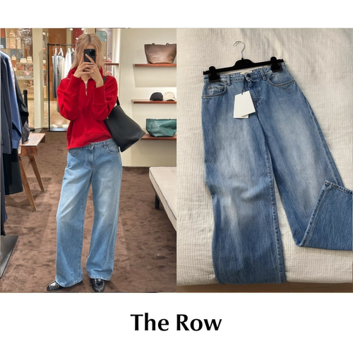CETTCE 现货 The Row 经典Eglitta纯棉直筒阔腿中低腰牛仔裤