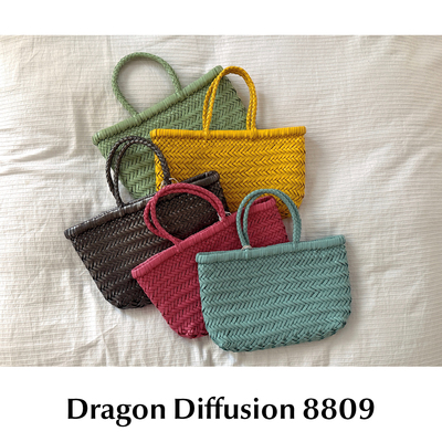 CETTCE 现货 Dragon Diffusion 双手柄迷你菜篮子牛皮编织包 8809