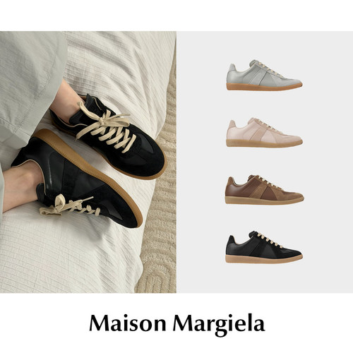 CETTCE 现货 Maison Margiela 马吉拉低帮圆头平底拼接德训鞋