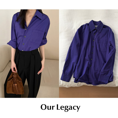 CETTCE 现货 Our Legacy 纯棉单胸袋翻领纽扣长袖衬衫 Above