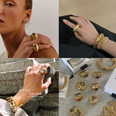 现货 Reef Paola CETTCE Sighinolfi 牛角包开口戒指 Mayge Wrap