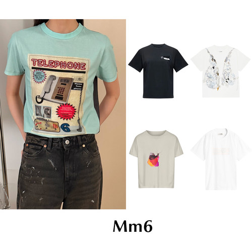 CETTCE 现货 Maison Margiela MM6 马吉拉圆领印花短袖T恤上衣