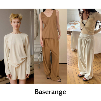 【SALE】CETTCE 现货 Baserange 真丝T恤上衣高腰阔腿裤Silk Stoa